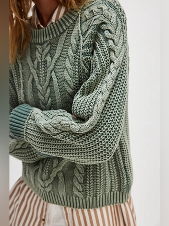 Free People Sweaters - Free People Frankie Cable Knit Cotton Sweater